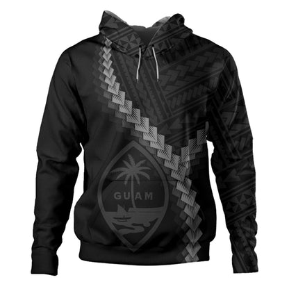 Guam Hoodie Coat Of Arm Polynesian Tattoo Style-Myprintsy