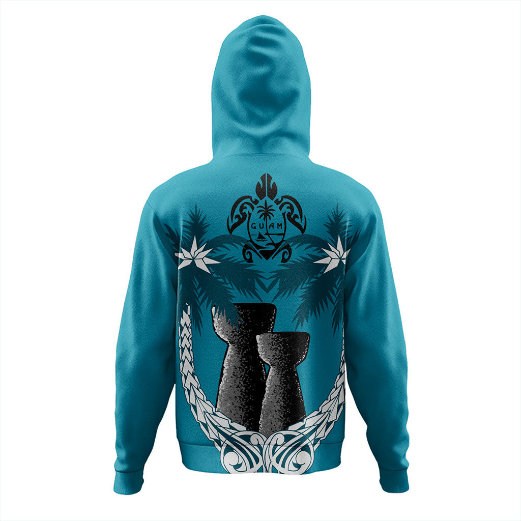 Guam Hoodie Coconut Tree With Coat Of Arms-Myprintsy