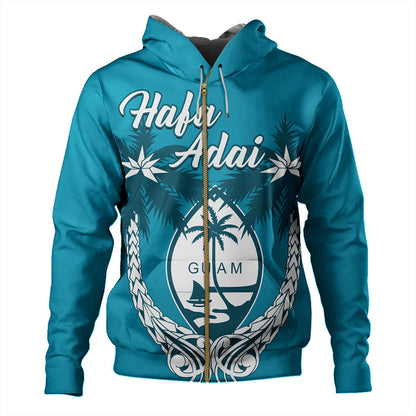 Guam Hoodie Coconut Tree With Coat Of Arms-Myprintsy