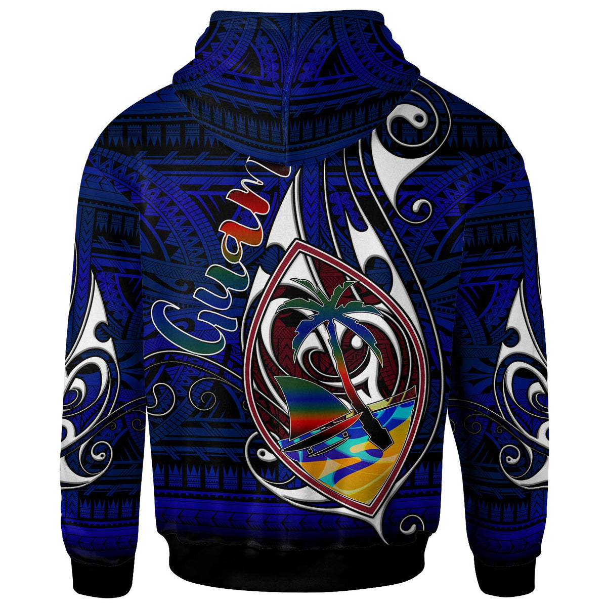 Guam Hoodie - Custom Guam Independence Day With Hook Polynesian Patterns-Myprintsy