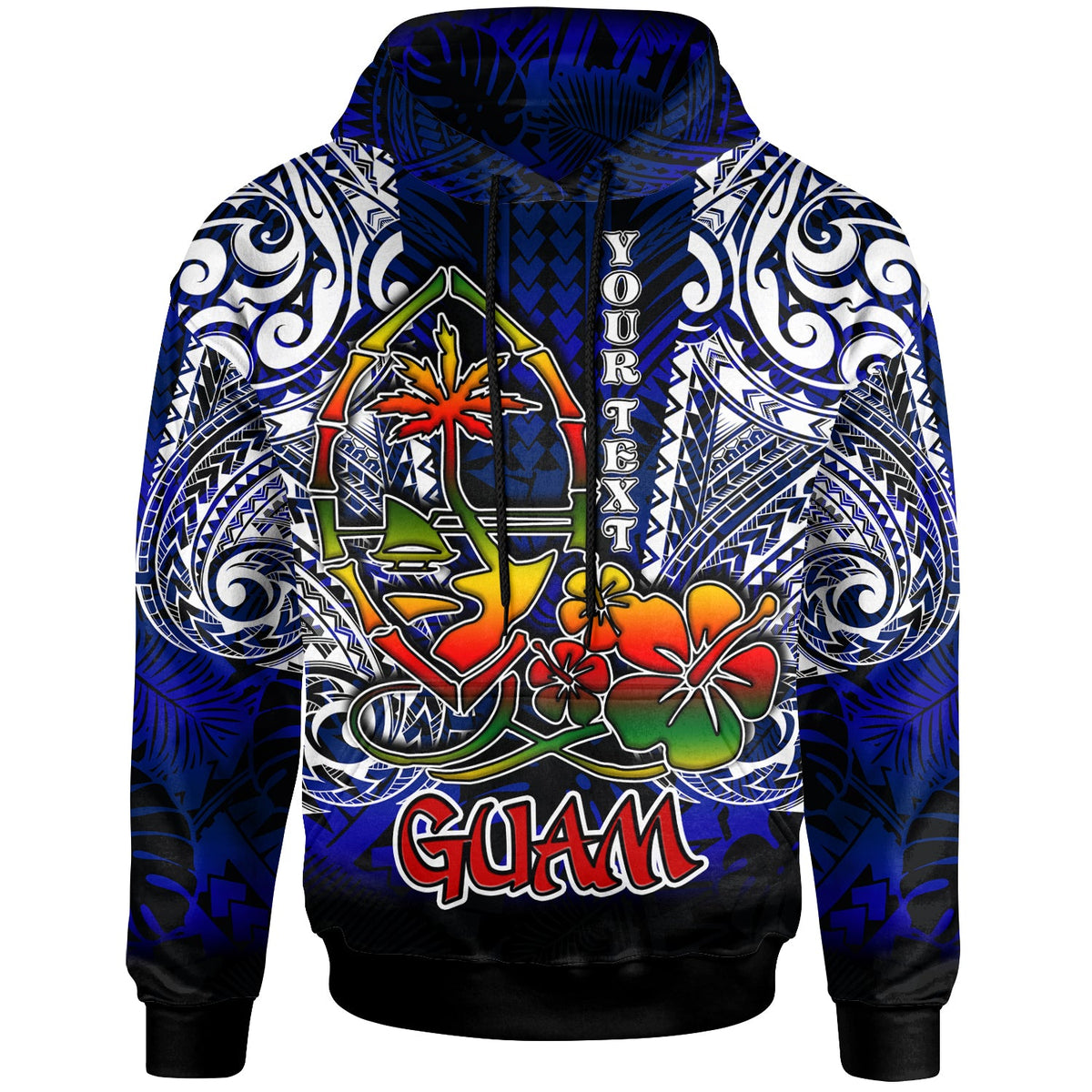 Guam Hoodie - Custom Guam Independence Day With Polynesian Tattoo Patterns-Myprintsy