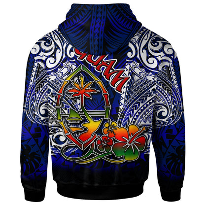 Guam Hoodie - Custom Guam Independence Day With Polynesian Tattoo Patterns-Myprintsy