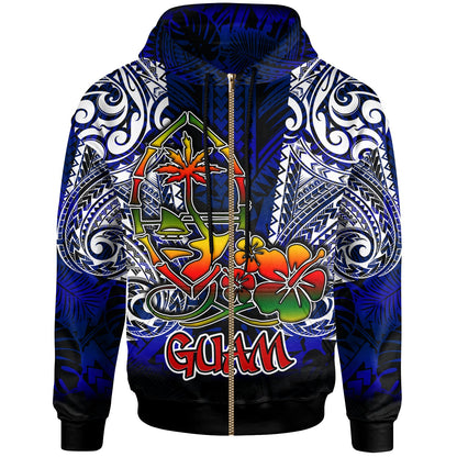 Guam Hoodie - Custom Guam Independence Day With Polynesian Tattoo Patterns-Myprintsy