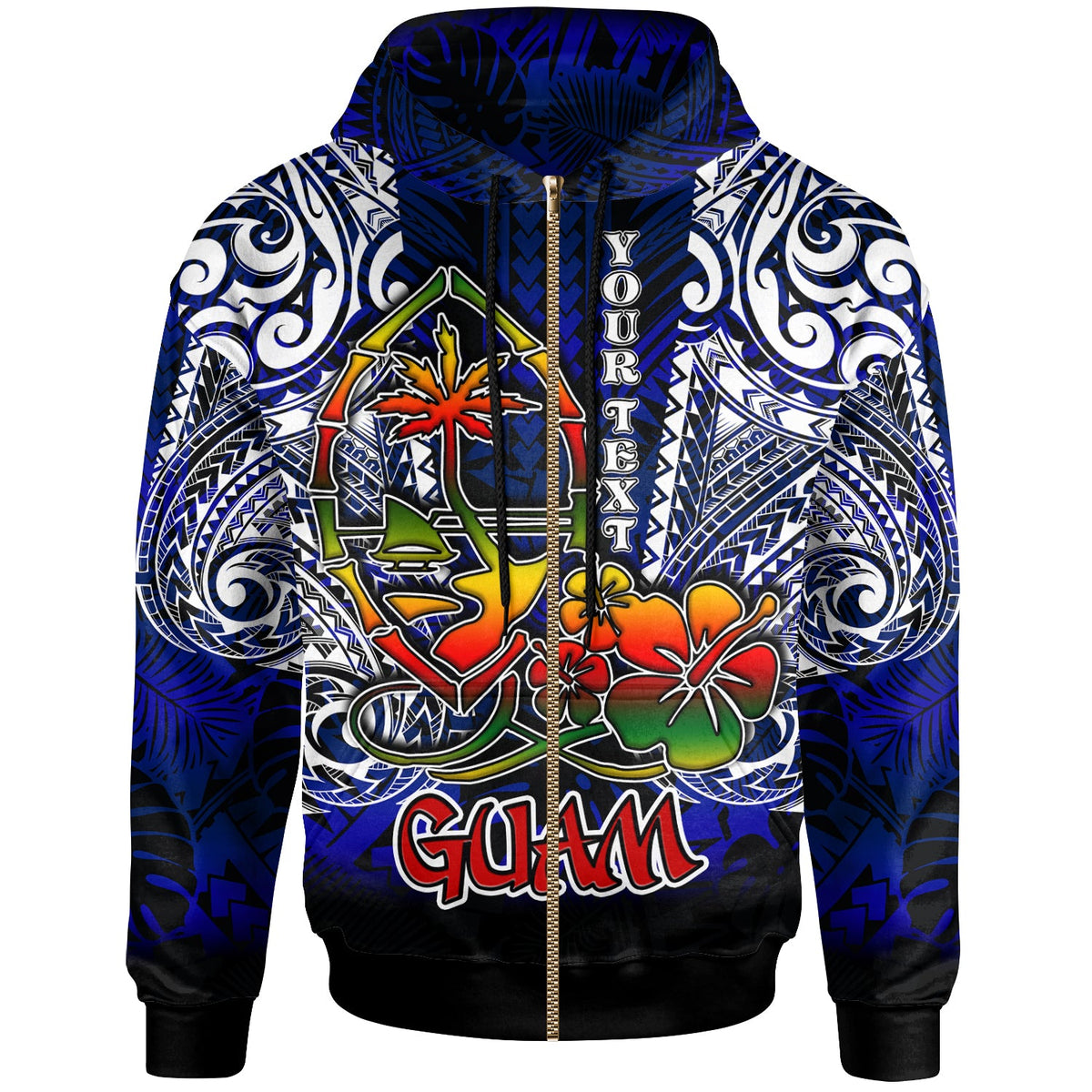 Guam Hoodie - Custom Guam Independence Day With Polynesian Tattoo Patterns-Myprintsy