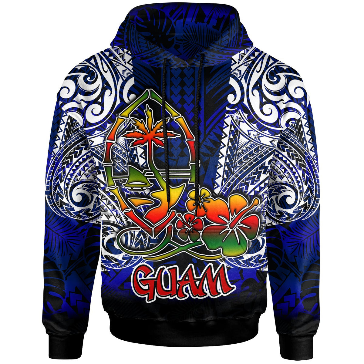 Guam Hoodie - Custom Guam Independence Day With Polynesian Tattoo Patterns-Myprintsy