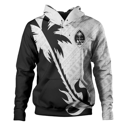 Guam Hoodie Custom Tribal Coconut Tree Half Style-Myprintsy
