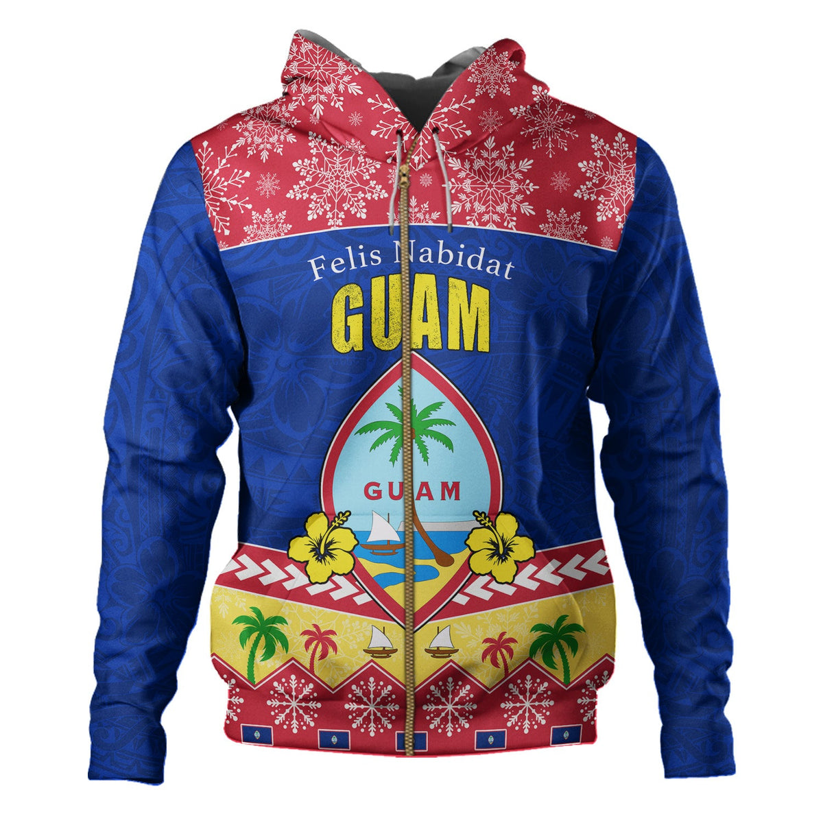 Guam Hoodie Felis Nabidat Polynesian Style-Myprintsy