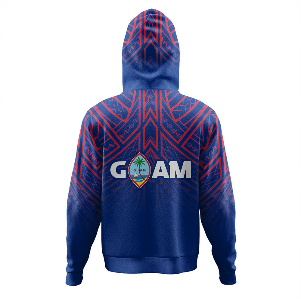 Guam Hoodie - Flag Color With Traditional Patterns-Myprintsy