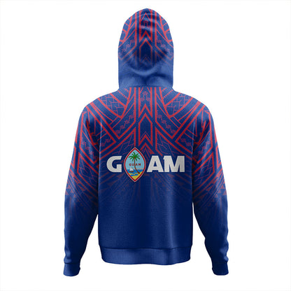 Guam Hoodie - Flag Color With Traditional Patterns-Myprintsy