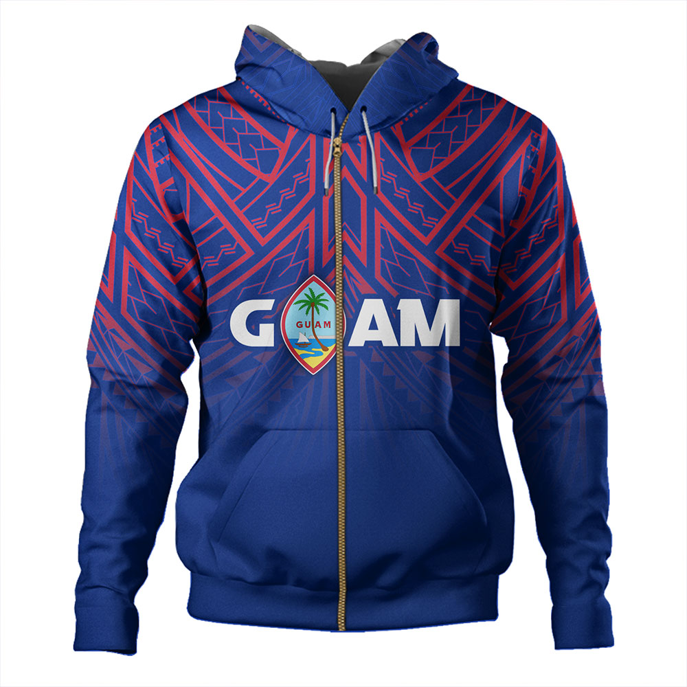 Guam Hoodie - Flag Color With Traditional Patterns-Myprintsy