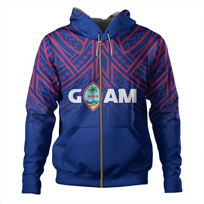 Guam Hoodie - Flag Color With Traditional Patterns-Myprintsy