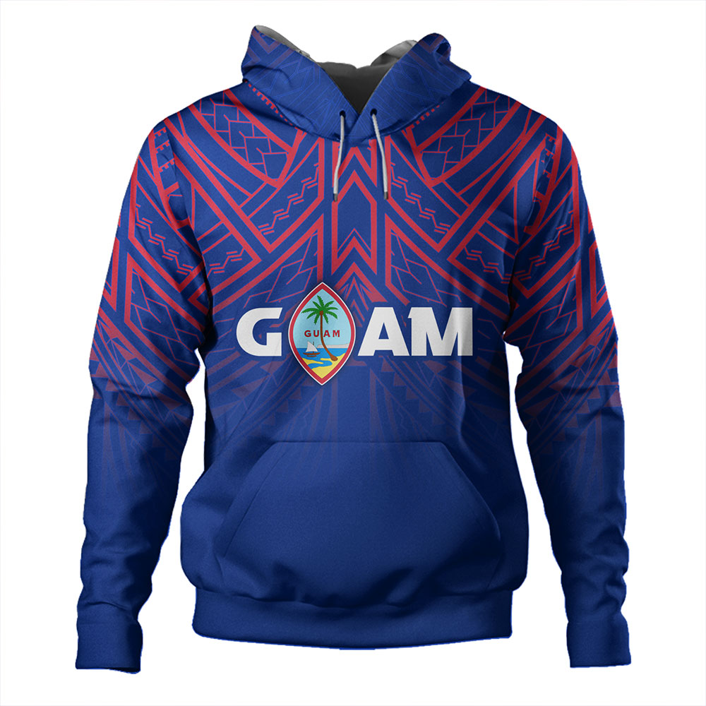 Guam Hoodie - Flag Color With Traditional Patterns-Myprintsy