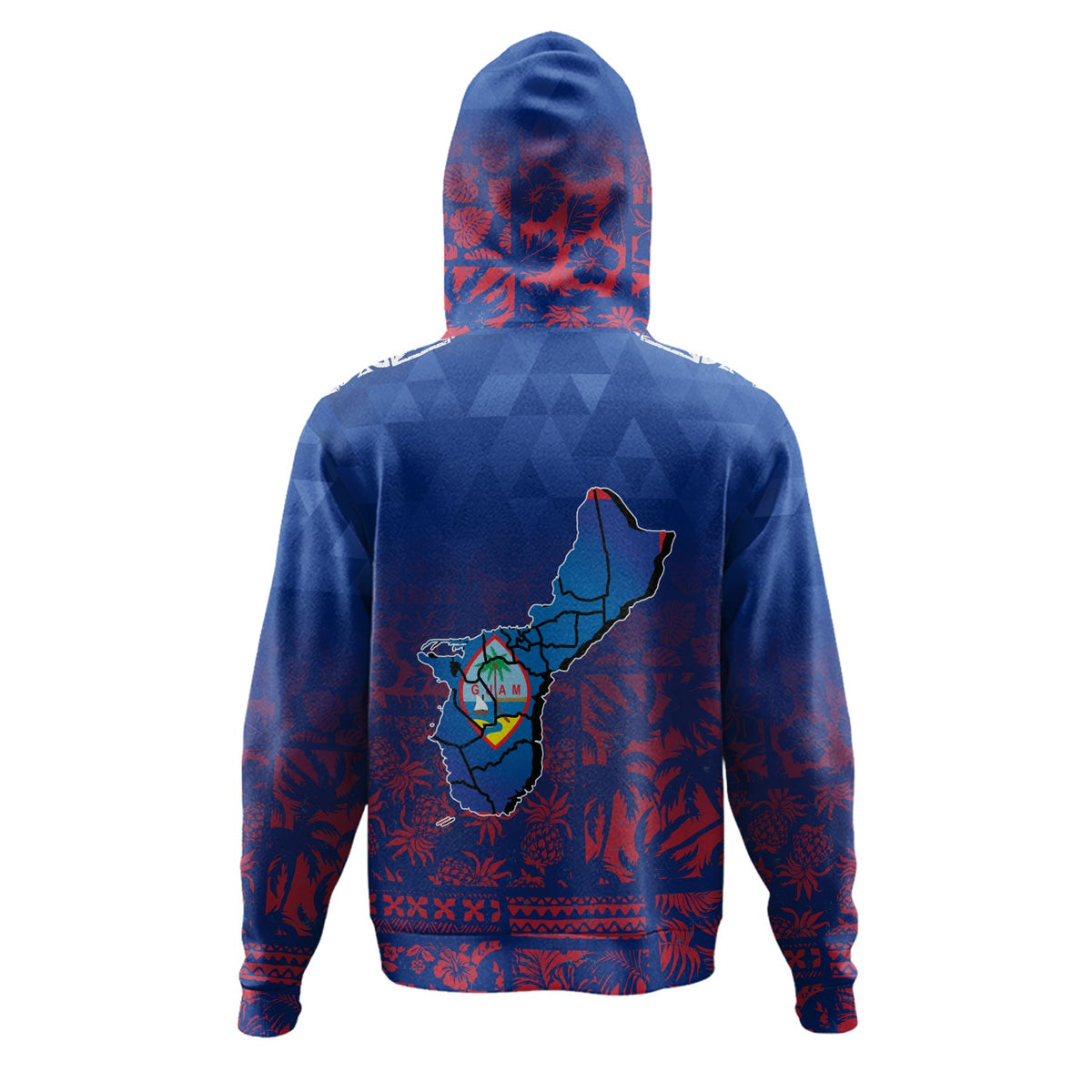 Guam Hoodie Guam Hafa Adai Tropical Pattern-Myprintsy