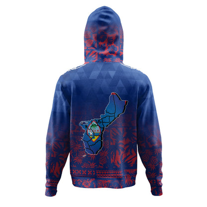 Guam Hoodie Guam Hafa Adai Tropical Pattern-Myprintsy