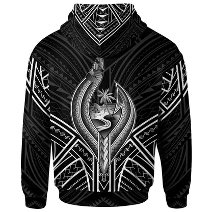 Guam Hoodie - Guam Seal Chamorro Tribal White Color-Myprintsy