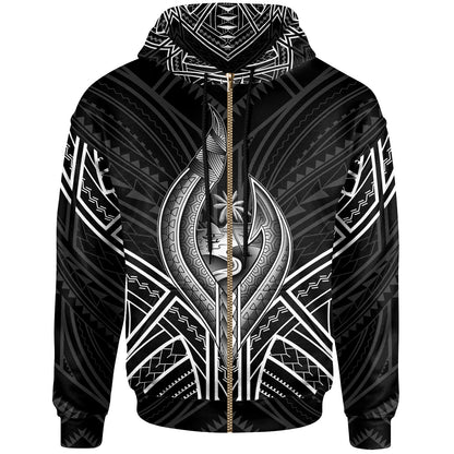 Guam Hoodie - Guam Seal Chamorro Tribal White Color-Myprintsy