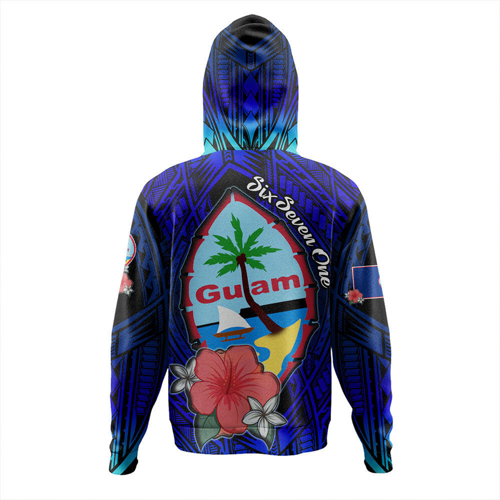 Guam Hoodie Hibiscus Flowers With Seal-Myprintsy