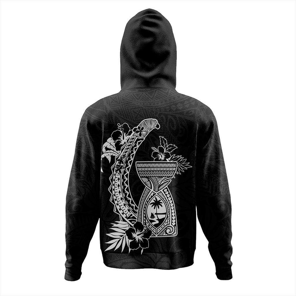 Guam Hoodie Hook With Latte Stone Hibiscus Tropical-Myprintsy