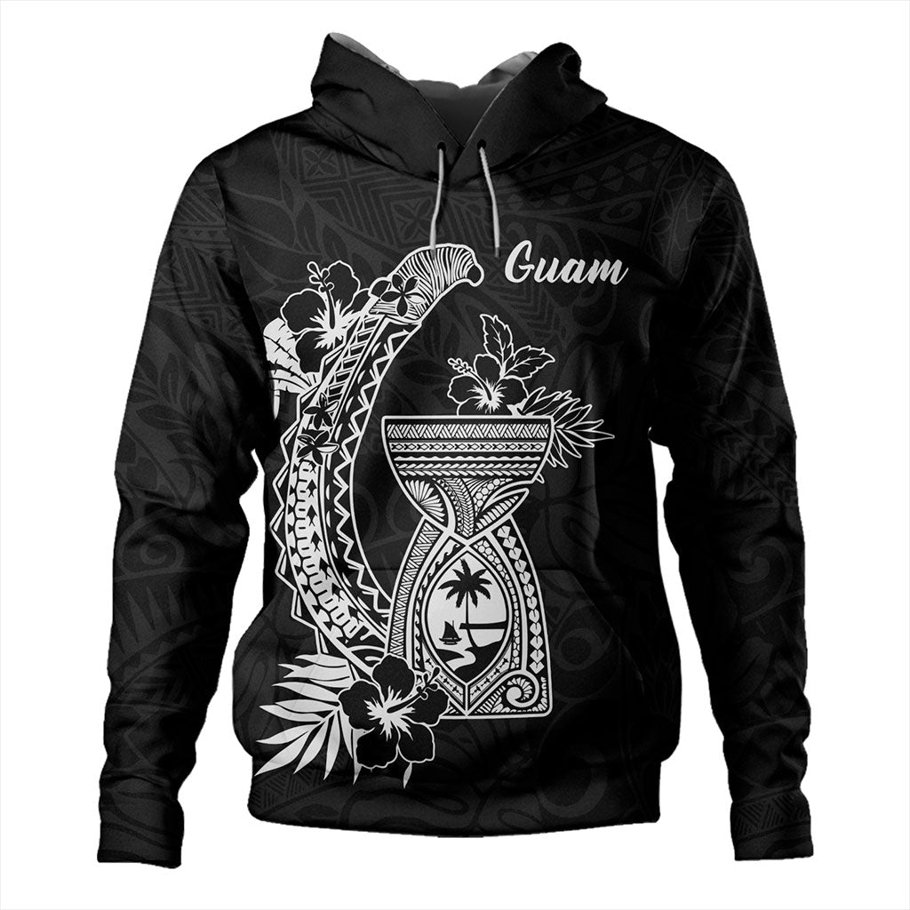 Guam Hoodie Hook With Latte Stone Hibiscus Tropical-Myprintsy