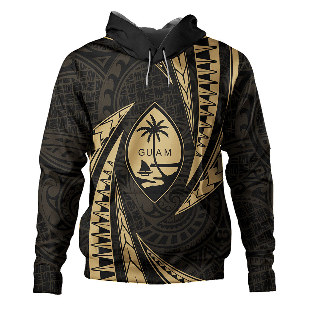 Guam Hoodie Micronesian Tribal Wave-Myprintsy