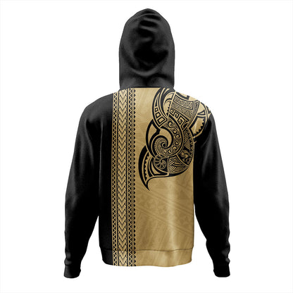 Guam Hoodie Polynesia Tribal Tattoo Gold-Myprintsy
