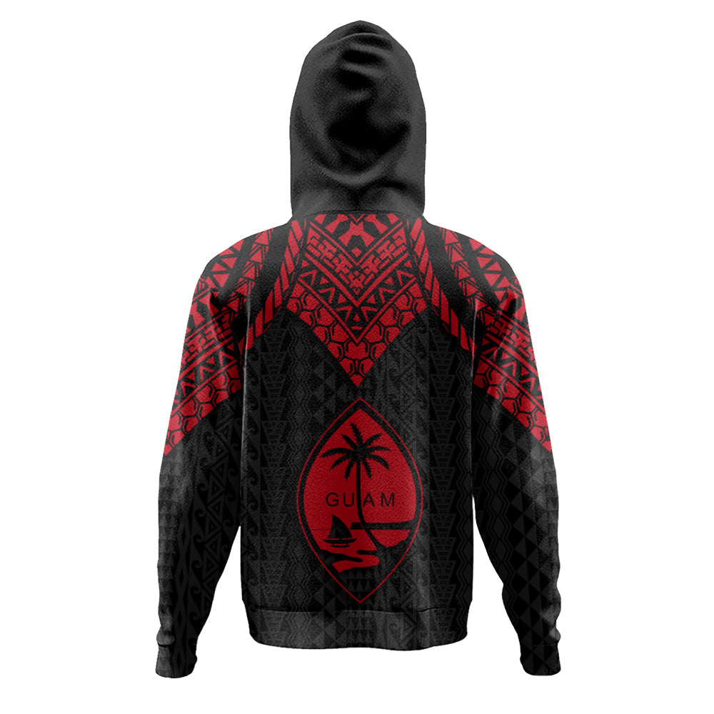 Guam Hoodie Polynesian Armor Style Red-Myprintsy