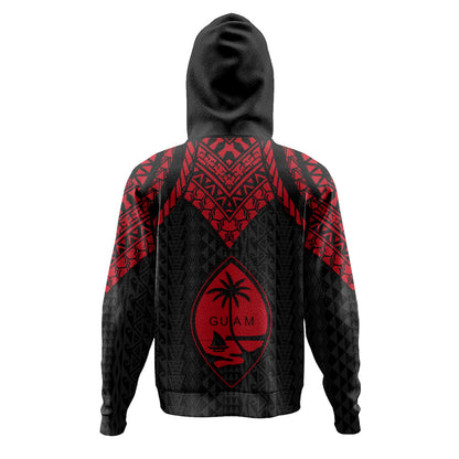 Guam Hoodie Polynesian Armor Style Red-Myprintsy