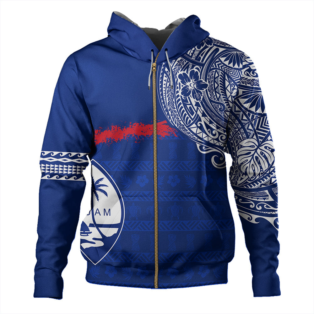 Guam Hoodie Polynesian Flag With Coat Of Arms-Myprintsy