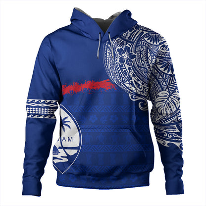 Guam Hoodie Polynesian Flag With Coat Of Arms-Myprintsy