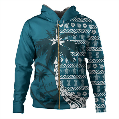 Guam Hoodie Tree Coconut Pattern Chamorro-Myprintsy