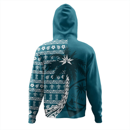 Guam Hoodie Tree Coconut Pattern Chamorro-Myprintsy