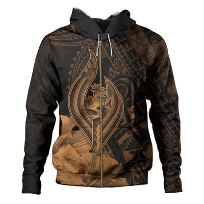 Guam Hoodie Tribal Seal Hook Hibiscus Style-Myprintsy