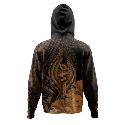 Guam Hoodie Tribal Seal Hook Hibiscus Style-Myprintsy