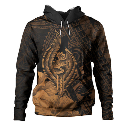 Guam Hoodie Tribal Seal Hook Hibiscus Style-Myprintsy