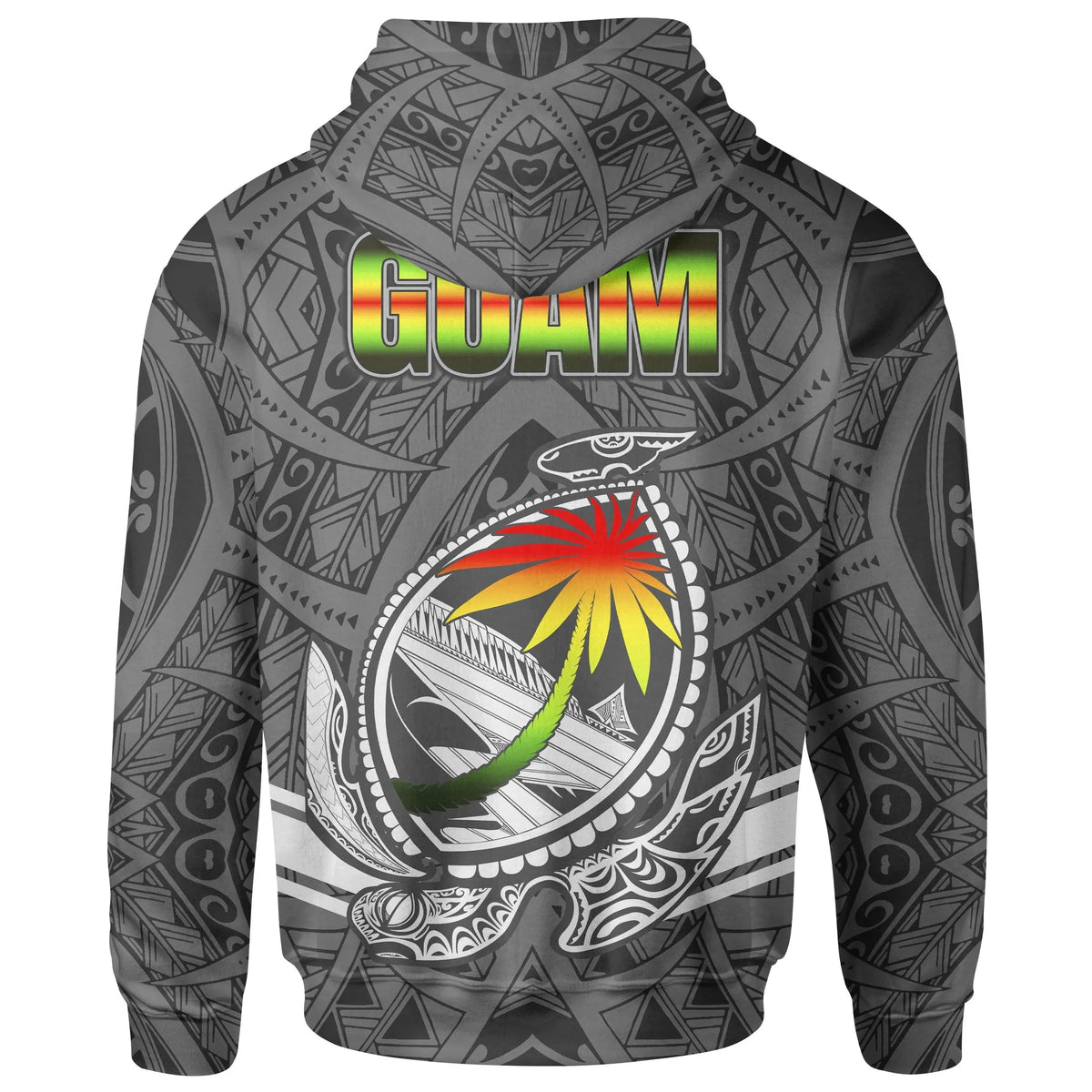 Guam Hoodie - Turtle Guam Seal Chamorro-Myprintsy