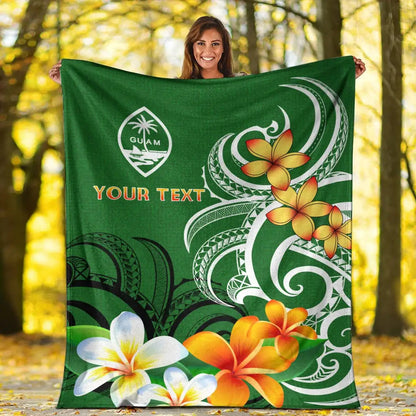 Guam Personalised Premium Blanket - Guamanian Spirit Green-Myprintsy