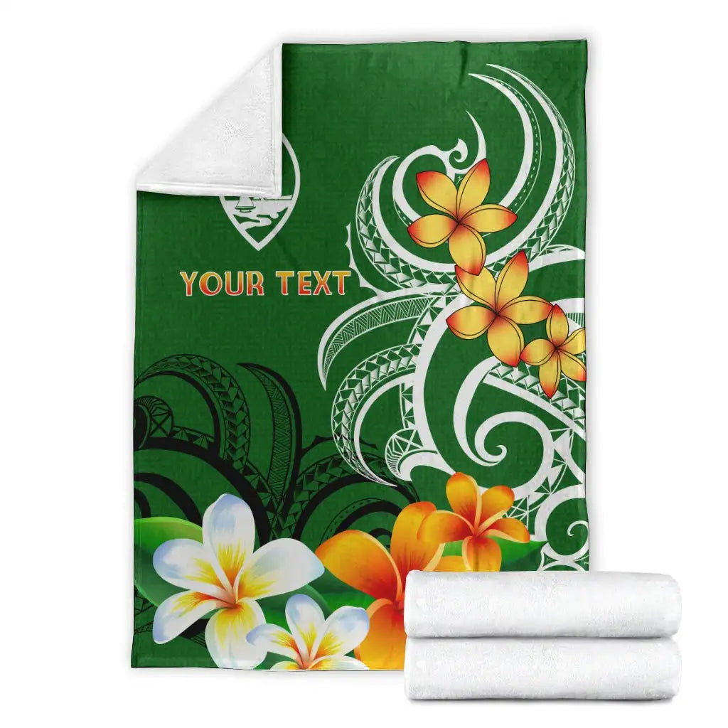 Guam Personalised Premium Blanket - Guamanian Spirit Green-Myprintsy