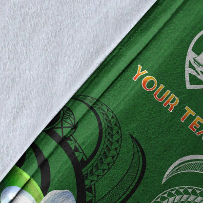 Guam Personalised Premium Blanket - Guamanian Spirit Green-Myprintsy