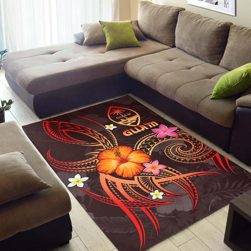 Guam Polynesian Area Rug - Legend of Guam (Red)-Myprintsy