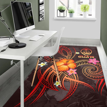 Guam Polynesian Area Rug - Legend of Guam (Red)-Myprintsy