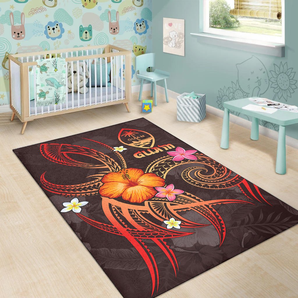 Guam Polynesian Area Rug - Legend of Guam (Red)-Myprintsy