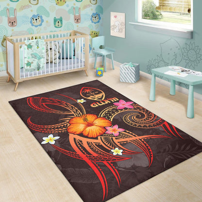 Guam Polynesian Area Rug - Legend of Guam (Red)-Myprintsy