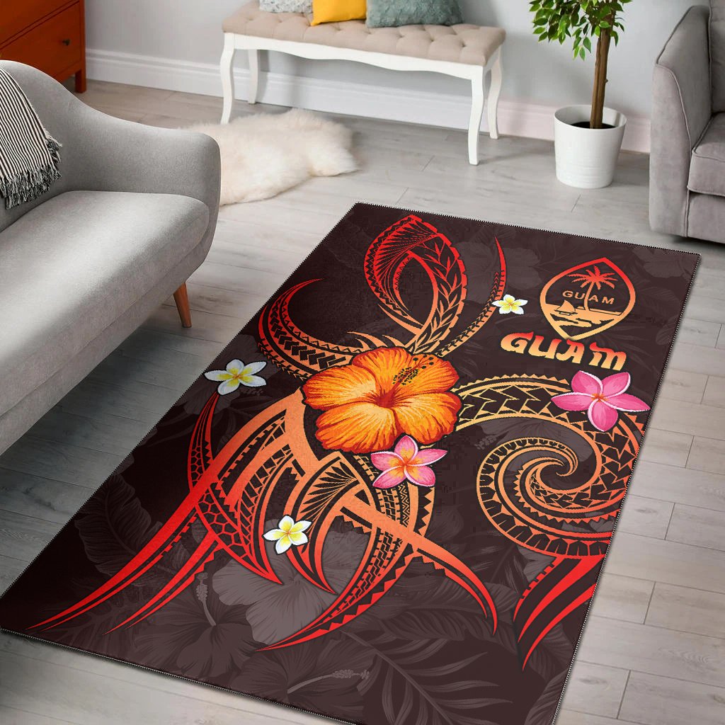 Guam Polynesian Area Rug - Legend of Guam (Red)-Myprintsy