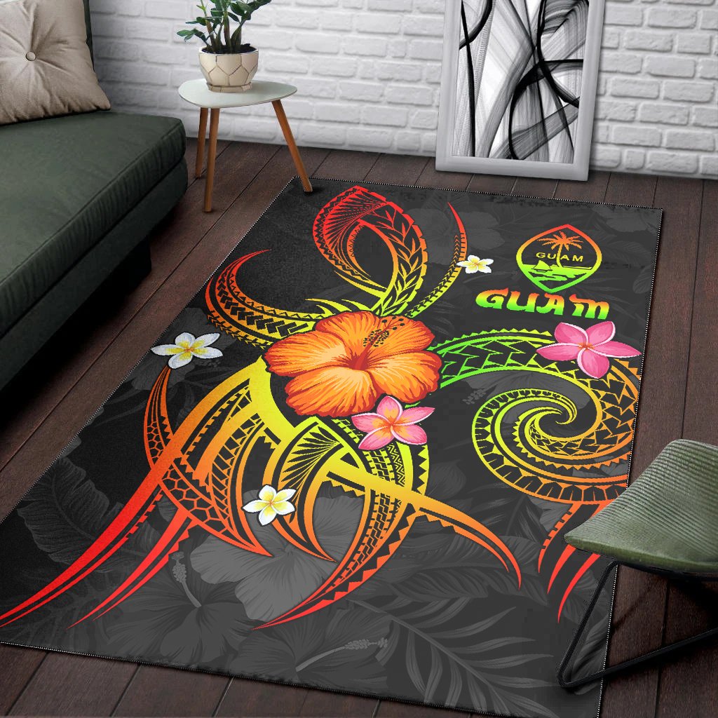 Guam Polynesian Area Rug - Legend of Guam (Reggae)-Myprintsy