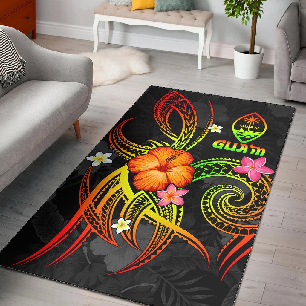 Guam Polynesian Area Rug - Legend of Guam (Reggae)-Myprintsy