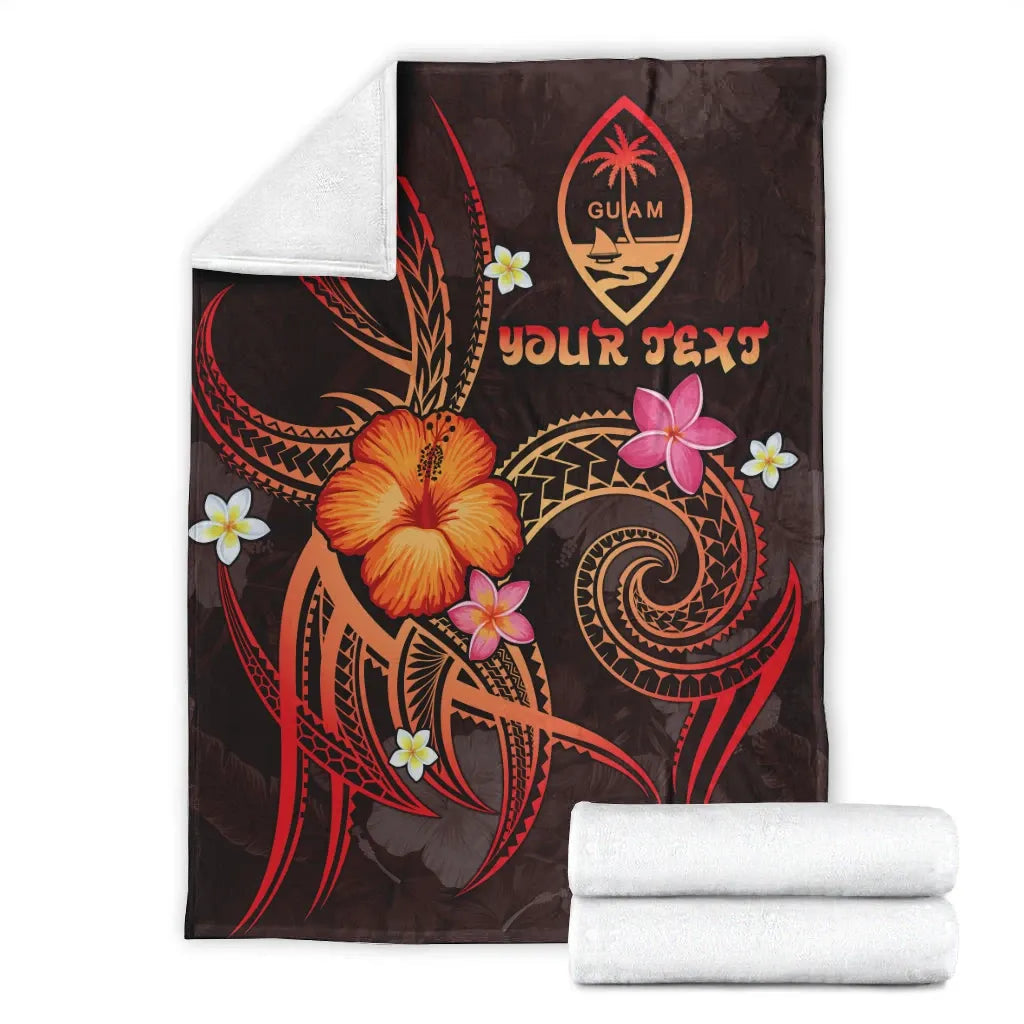Guam Polynesian Personalised Premium Blanket - Legend of Guam (Red)-Myprintsy