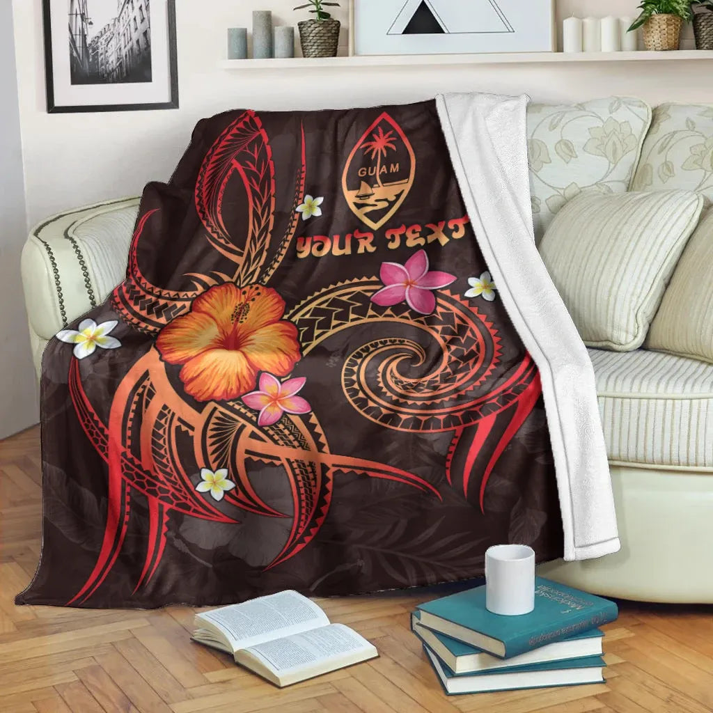 Guam Polynesian Personalised Premium Blanket - Legend of Guam (Red)-Myprintsy