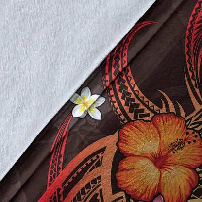 Guam Polynesian Personalised Premium Blanket - Legend of Guam (Red)-Myprintsy