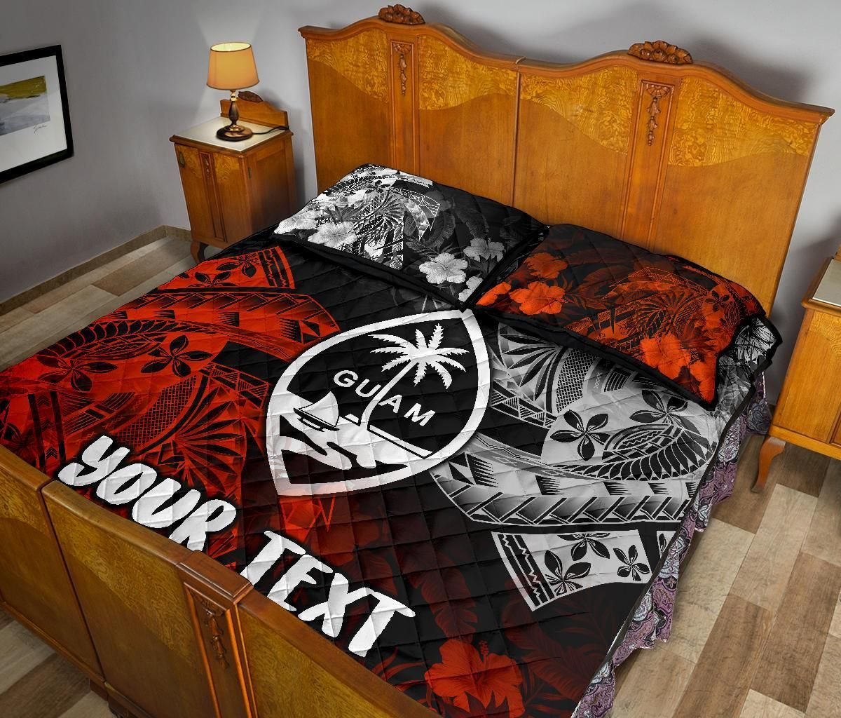 Guam Polynesian Personalised Quilt Bed Set - Vintage Polynesian Style-Myprintsy