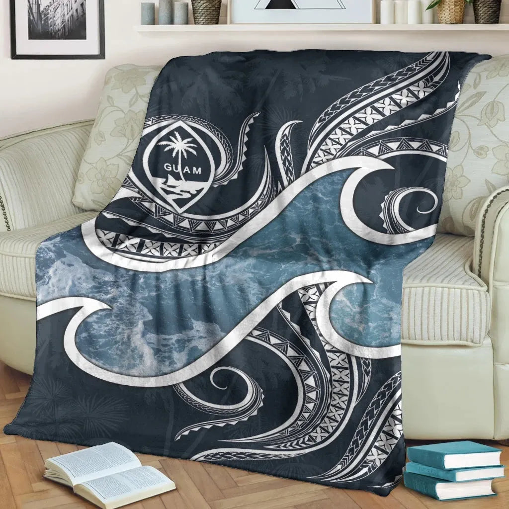 Guam Polynesian Premium Blanket - Ocean Style-Myprintsy